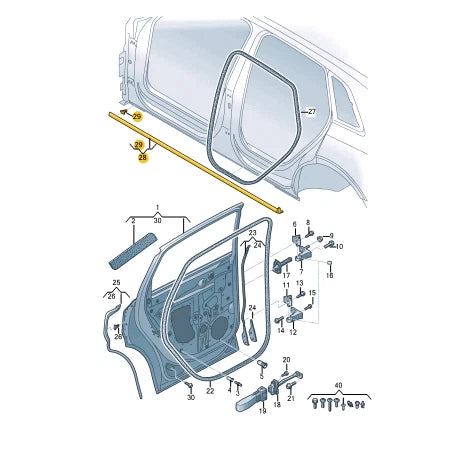 NEW AUDI E-TRON SPORTBACK GEA LEFT SIDE PANEL SILL SEAL 4KE833177B ORIGINAL