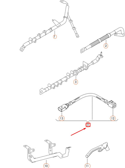 NEW VOLKSWAGEN TOUAREG 7L MK1 ALTERNATOR ADAPTER CABLE LOOM 07Z971767D