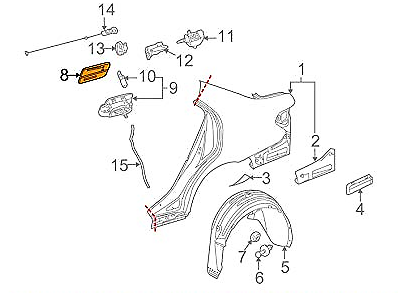 NEW MERCEDES BENZ E W212 FUEL DOOR COVER A2127570006 ORIGINAL