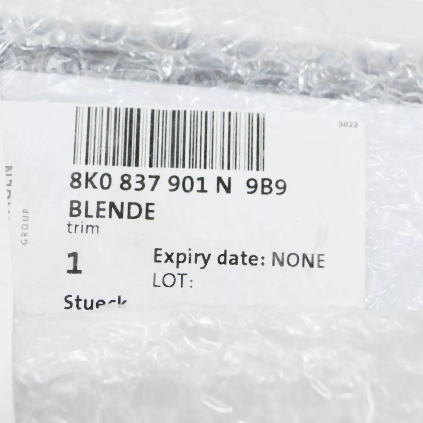 NEW AUDI A4 AVANT B8 FRONT LEFT B PILLAR TRIM 8K0837901N9B9