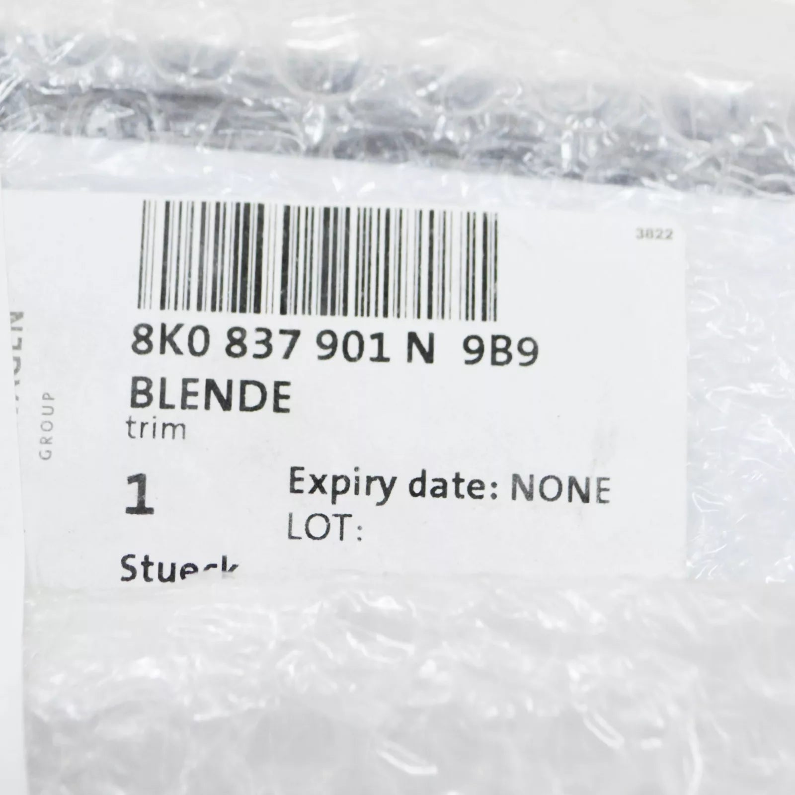 NEW AUDI A4 AVANT B8 FRONT LEFT B PILLAR TRIM 8K0837901N9B9