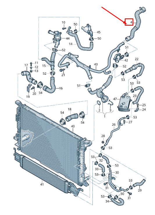 new audi rsq3 8u coolant hose with quick release coupling 8u0122157 original