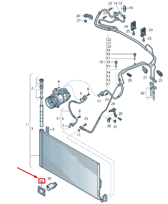 NEW VW TOUAREG 7P MK2 EXTERNAL TEMPERATURE SENSOR BRACKET 6Q0971845C ORIGINAL
