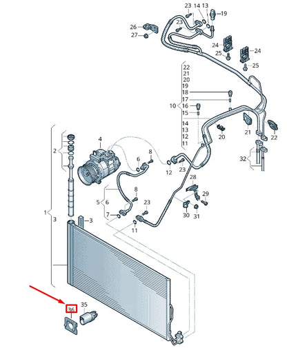 NEW VW TOUAREG 7P MK2 EXTERNAL TEMPERATURE SENSOR BRACKET 6Q0971845C ORIGINAL