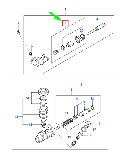 new ford ranger mk2 clutch cylinder repair kit 2m34-7a543-aa 4439312 original