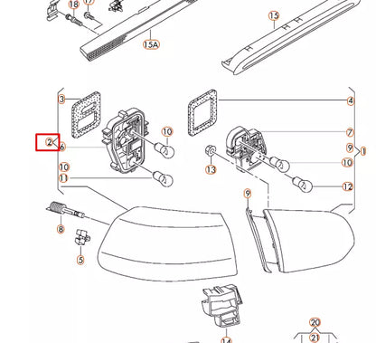 NEW VOLKSWAGEN GOLF MK6 REAR LEFT OUTER TAILLIGHT LAMP 5K0945095M