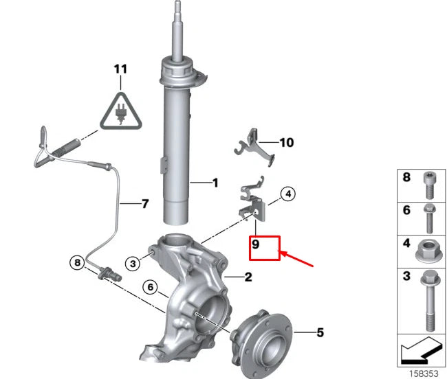 NEW BMW Z4 ROADSTER E89 LEFT ABS/BVA TUBE BRACKET 34526770629 ORIGINAL