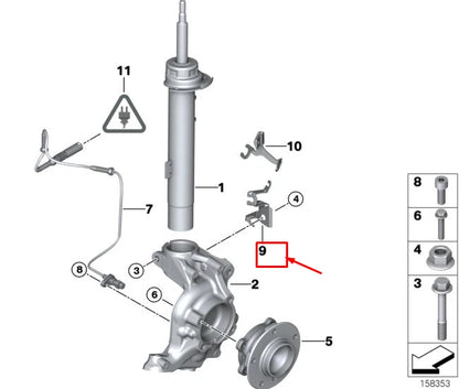 NEW BMW Z4 ROADSTER E89 LEFT ABS/BVA TUBE BRACKET 34526770629 ORIGINAL