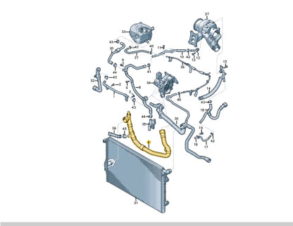 NEW VW ARTEON 3H7 RIGHT LOWER WATER COOLANT RADIATOR HOSE 5WA122051R