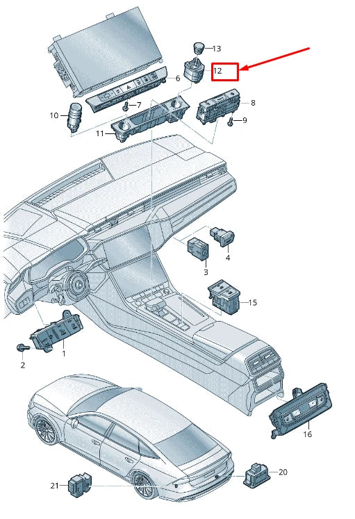 NEW AUDI A6 4A C8 VOLUME ADJUSTMENT CONTROL PANEL 4K1919616B