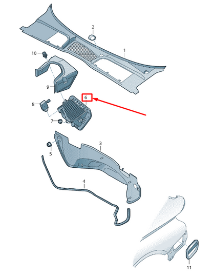 new audi a4 avant b9 air intake duct rhd 8w2819904a original