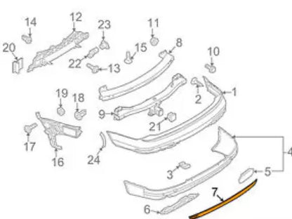 NEW AUDI Q7 4L REAR BUMPER LOWER TRIM 4L0807833A 3FZ ORIGINAL