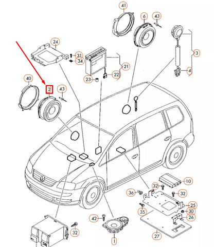 NEW VW TOURAN 1T FRONT DOOR BASS LOUDSPEAKER 1T0035411T