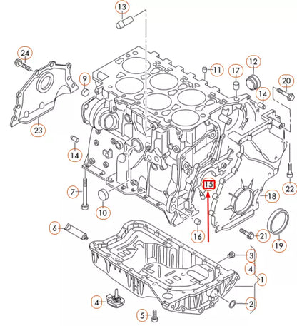 NEW VOLKSWAGEN CC ENGINE OIL SPRAY JET 03H103157