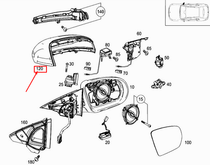 new mercedes-benz e w213 front right door mirror cover a0998109400 original
