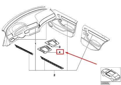 NEW BMW 3 E46 DEPOSITING BOX WOOD BOTTOM PANEL 8239121 51168239121 ORIGINAL