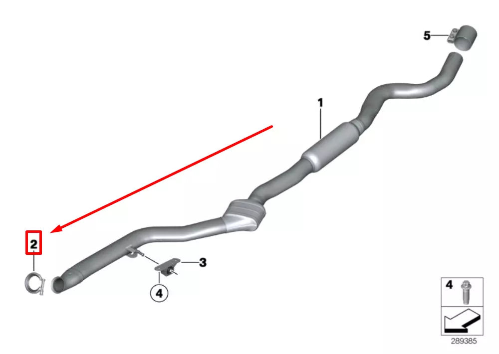 NEW BMW 3 F30, F80 EXHAUST MUFFLER CLAMP 18307628660 7628660 ORIGINAL
