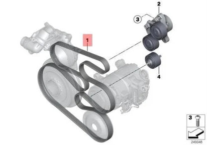 NEW BMW E70 E71 F01 F02 F06 V RIBBED BELT 6 PK X 2143 8570646 11288570646