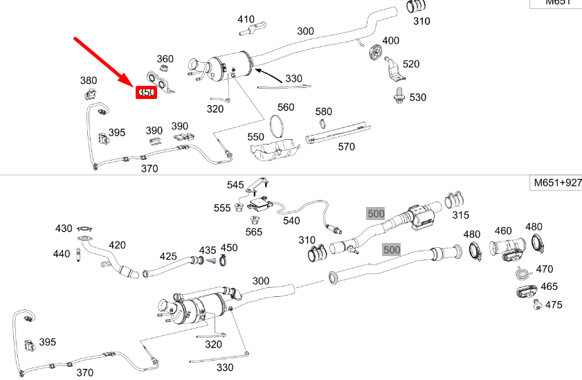 new mb cla c117 front exhaust pipe suspension bracket a2464900040 original