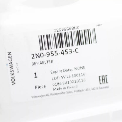 NEW VOLKSWAGEN CRAFTER SY WINDSHIELD WASHER RESERVOIR TANK 2N0955453C