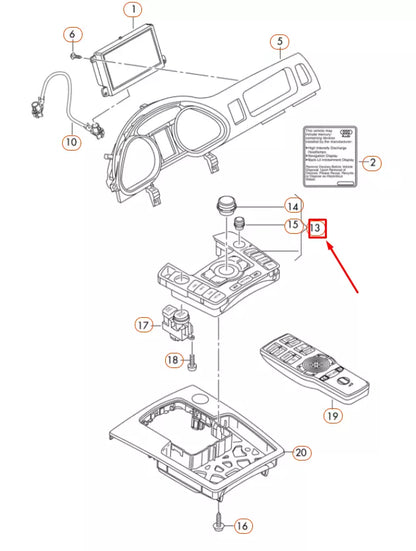 NEW AUDI Q7 4L MULTIMEDIA SYSTEM MMI CONTROL PANEL 4L0919614C ORIGINAL