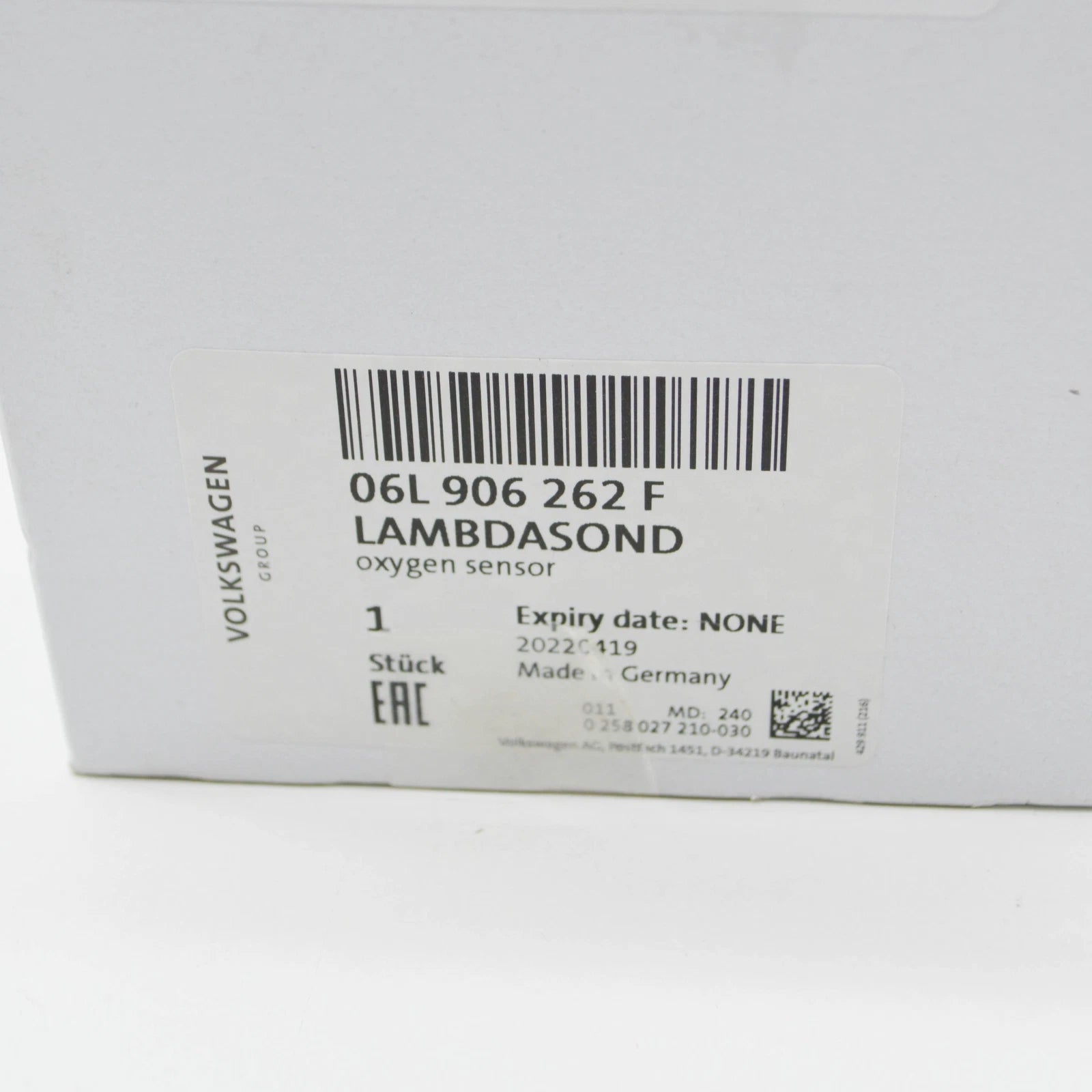 NEW AUDI A4 AVANT B8 FRONT LAMBDA OXYGEN SENSOR 06L906262F ORIGINAL