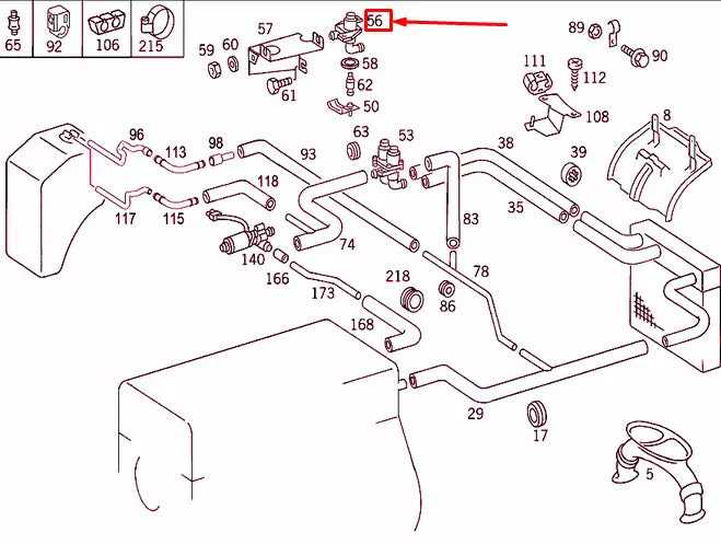 NEW MERCEDES-BENZ E W124 ELECTROMAGNETIC WATER VALVE A0018302584 ORIGINAL