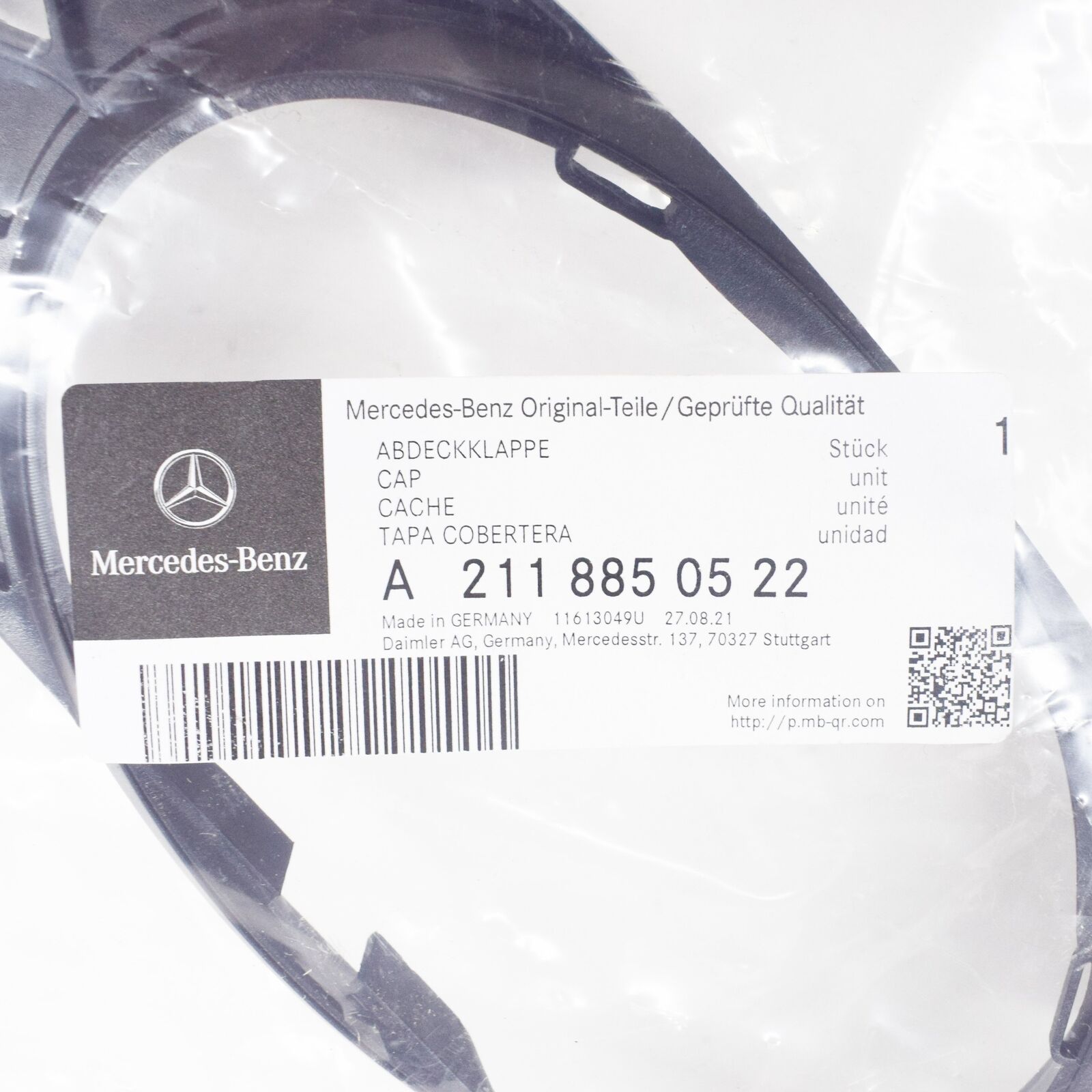 NEW MERCEDES-BENZ E W211 FRONT BUMPER LEFT GRILLE COVER A2118850522 ORIGINAL