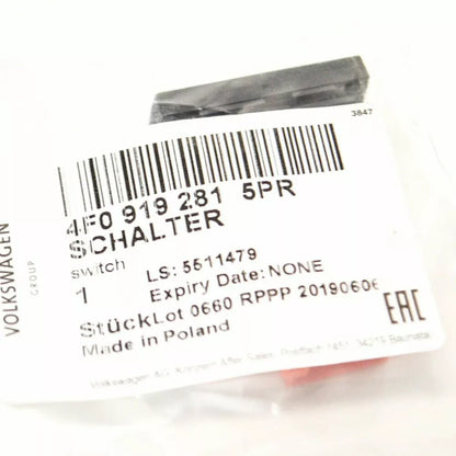 NEW AUDI A6 C6 PDC DEACTIVATION SWITCH BUTTON 4F09192815PR