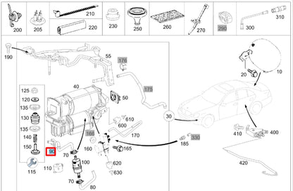 NEW MERCEDES-BENZ E W211 AIR LINE A2113270082 ORIGINAL