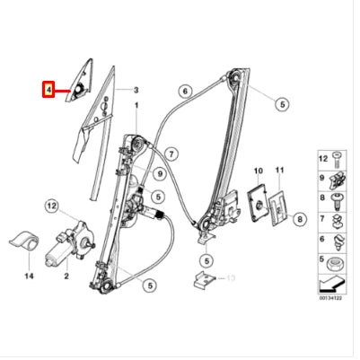 NEW BMW Z4 E86 FRONT DOOR LEFT TWEETER CORNER COVER 51327016645 ORIGINAL