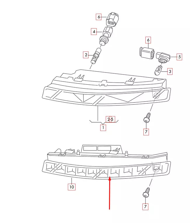 NEW AUDI Q7 4L FRONT LEFT TURN SIGNAL INDICATOR LIGHT 4L0953041D ORIGINAL