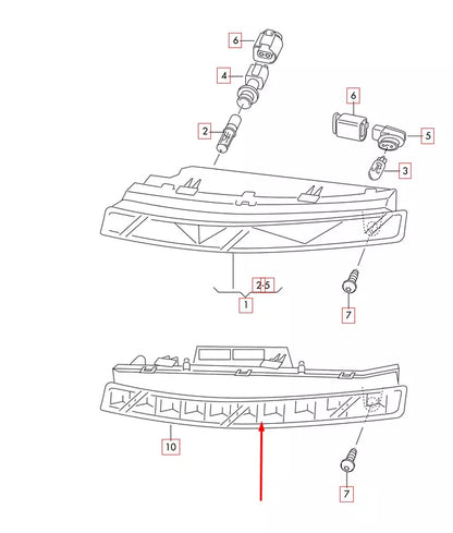 NEW AUDI Q7 4L FRONT LEFT TURN SIGNAL INDICATOR LIGHT 4L0953041D ORIGINAL
