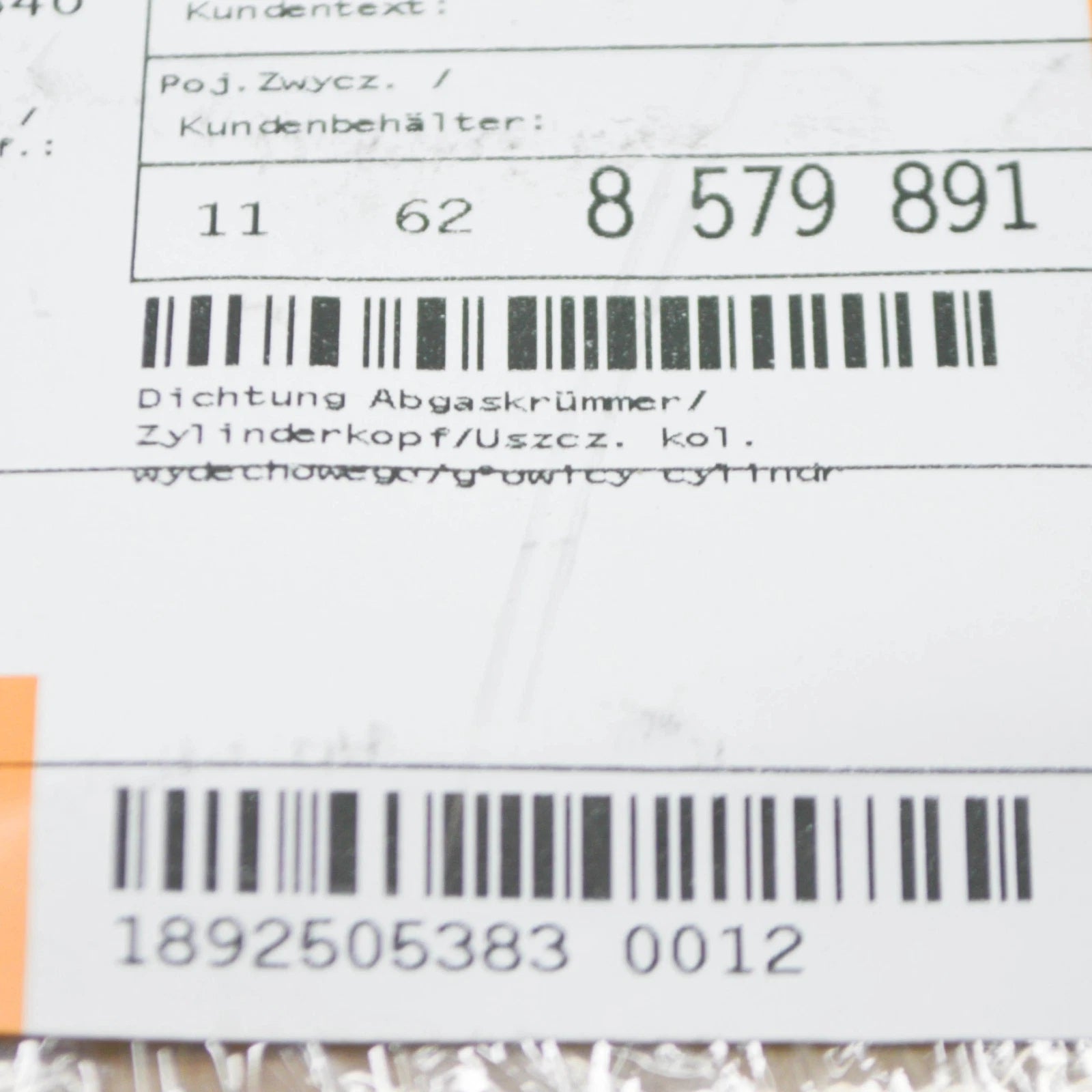 NEW BMW 5 F10 EXHAUST MANIFOLD CYLINDER HEAD GASKET 11628579891 8579891 ORIGINAL