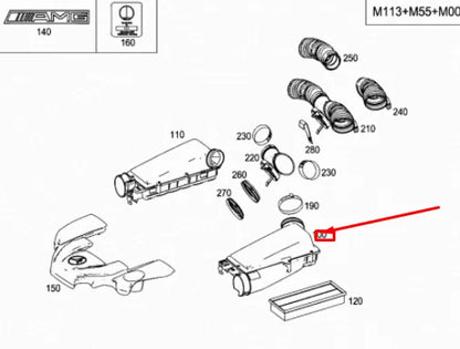 NEW MERCEDES-BENZ SL R230 AMG LEFT AIR CLEANER A1130901101 ORIGINAL