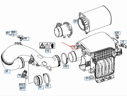 NEW MERCEDES-BENZ C W204 AIR FILTER BOX A2740901701 ORIGINAL