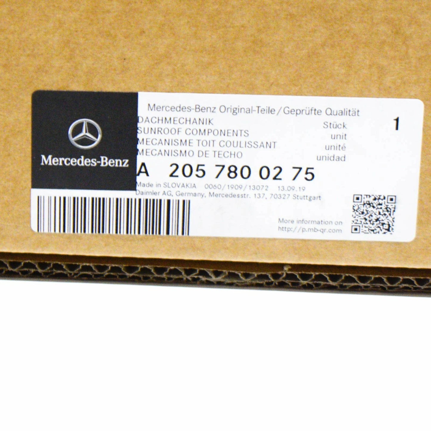 NEW MERCEDES-BENZ C W205 RIGHT SLIDING ROOF MECHANICS A2057800275