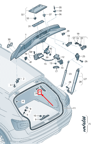 NEW AUDI Q2 GA RIGHT GAS FILLED STRUT BRACKET 81A827604B ORIGINAL