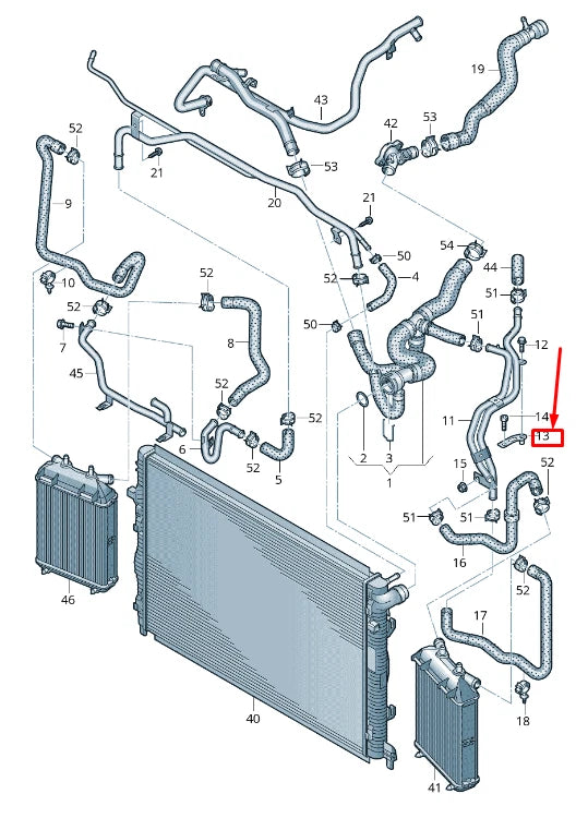 NEW AUDI RS3 ENGINE CONNECTOR PIPE BRACKET 8J0121264G