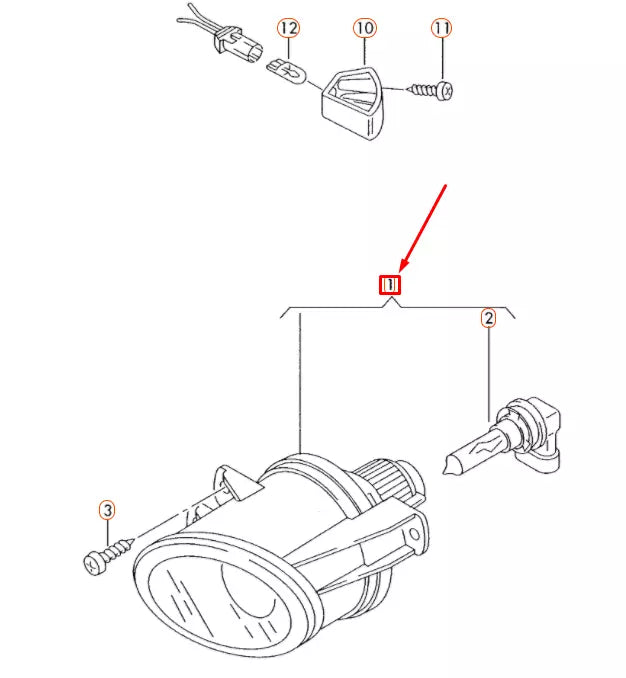 NEW VOLKSWAGEN PASSAT B6 FRONT LEFT HALOGEN FOG LIGHT 3C0941699B