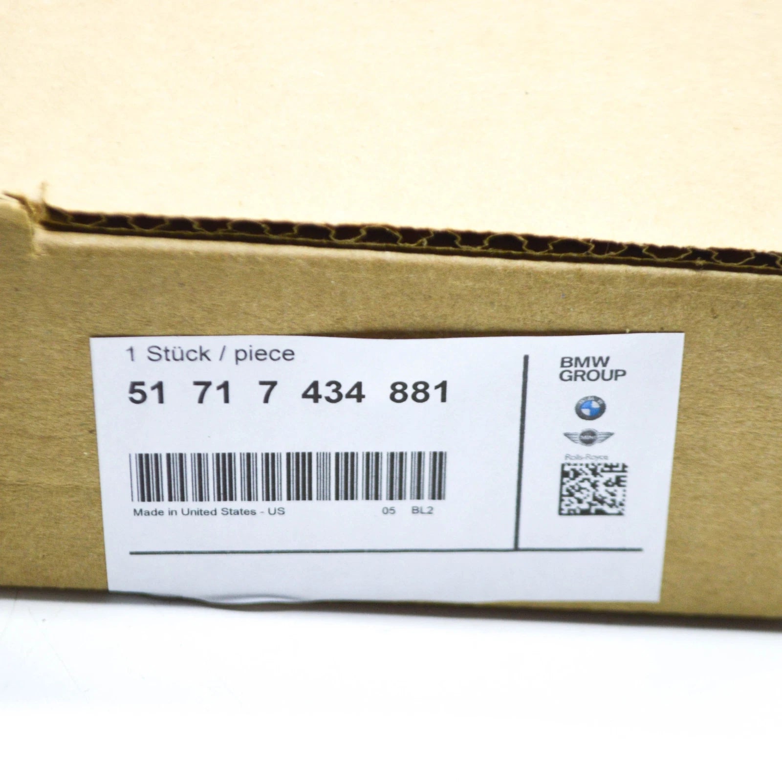 NEW BMW X5 G05 FRONT LEFT OUTER WIPER COWL PANEL PART LHD 51717434881 ORIGINAL