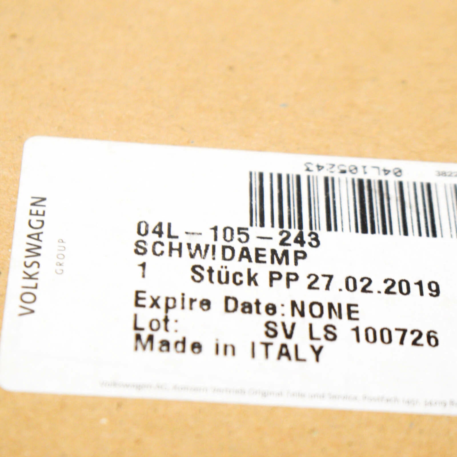 NEW VOLKSWAGEN TIGUAN 5N MK2 CRANK SHAFT PULLEY 04L105243