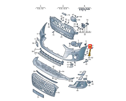 NEW AUDI A8 FRONT LEFT STRIKER PLATE 4N0807629B ORIGINAL