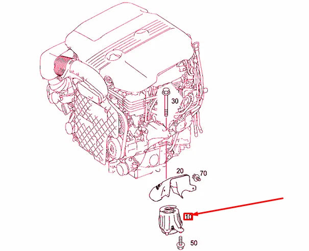NEW MERCEDES-BENZ C W205 FRONT LEFT ENGINE SUPPORT A2052400200 ORIGINAL