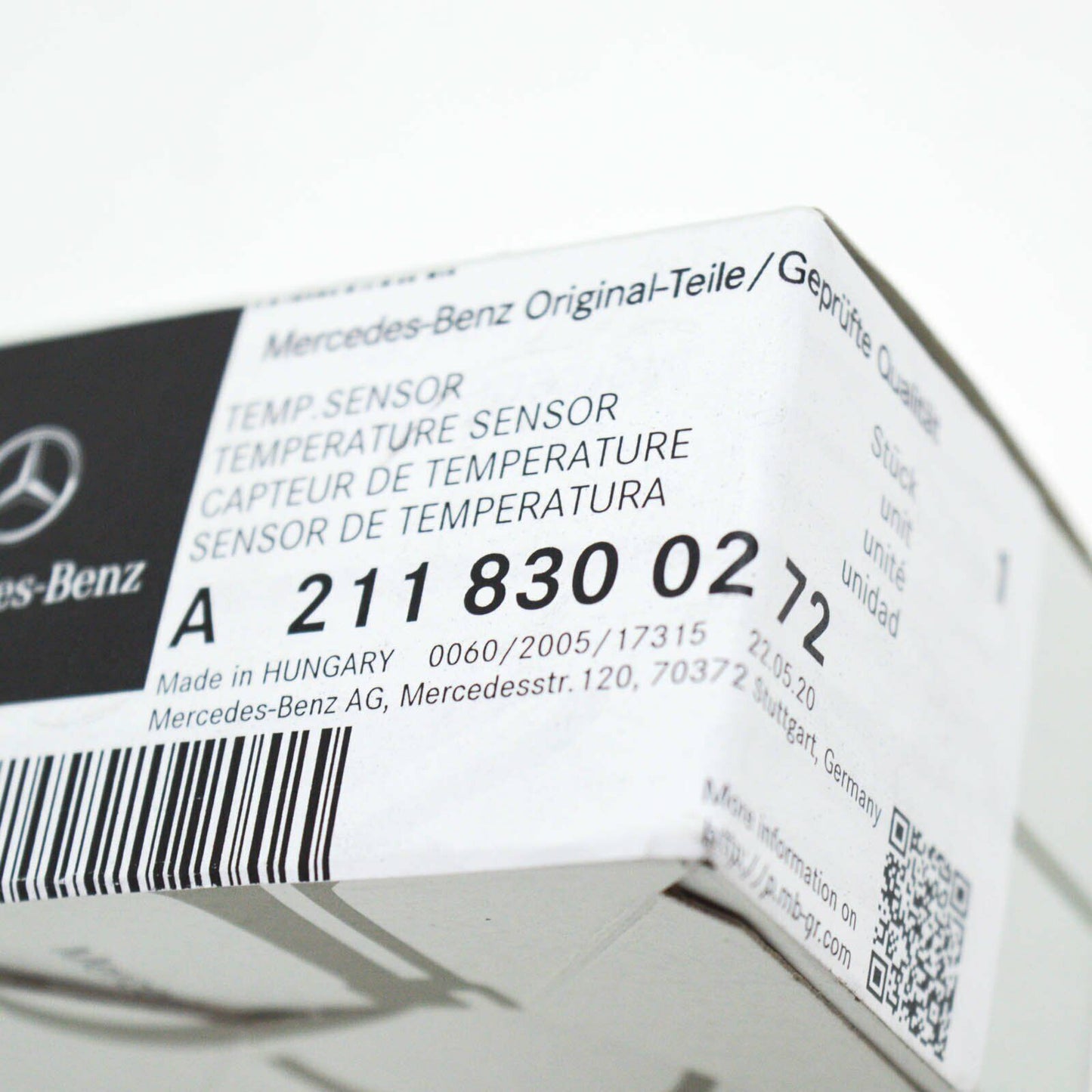 NEW MERCEDES-BENZ C W204 CABIN AIR TEMPERATURE SENSOR A2118300272 ORIGINAL