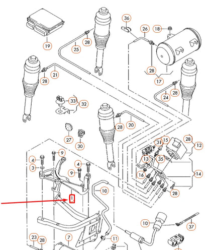 NEW AUDI A8 D3 AIR SUPPLY UNIT BRACKET 4E0616869C