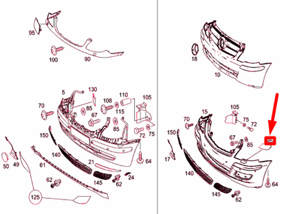 NEW MB VITO W639 LEFT HEADLAMP WASHER COVER CAP A63986900089999 ORIGINAL