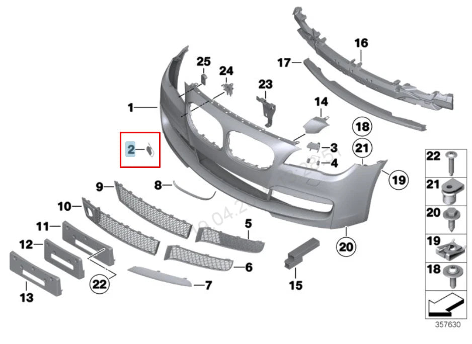 NEW BMW 7 F01 FRONT M SPORT BUMPER TOW EYE HOOK COVER 51118045118 2015 ORIGINAL