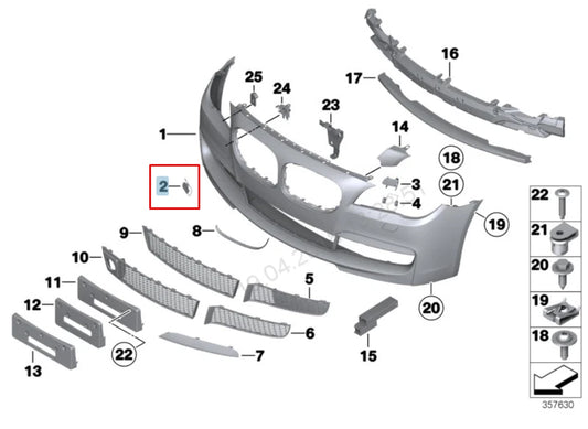 NEW BMW 7 F01 FRONT M SPORT BUMPER TOW EYE HOOK COVER 51118045118 2015 ORIGINAL