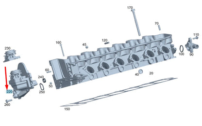 NEW MERCEDES-BENZ SL R231 RIGHT CYLINDER HEAD END COVER A2750101135 ORIGINAL